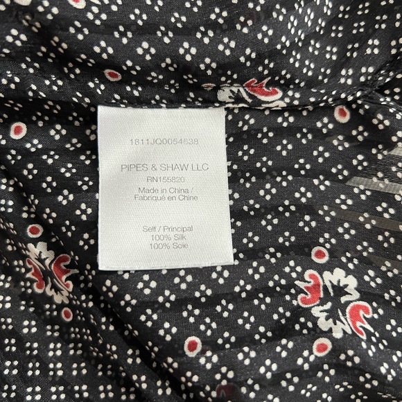 Veronica Beard | Maree Floral Bishop-Sleeve Silk Shirt - Picture 9 of 10